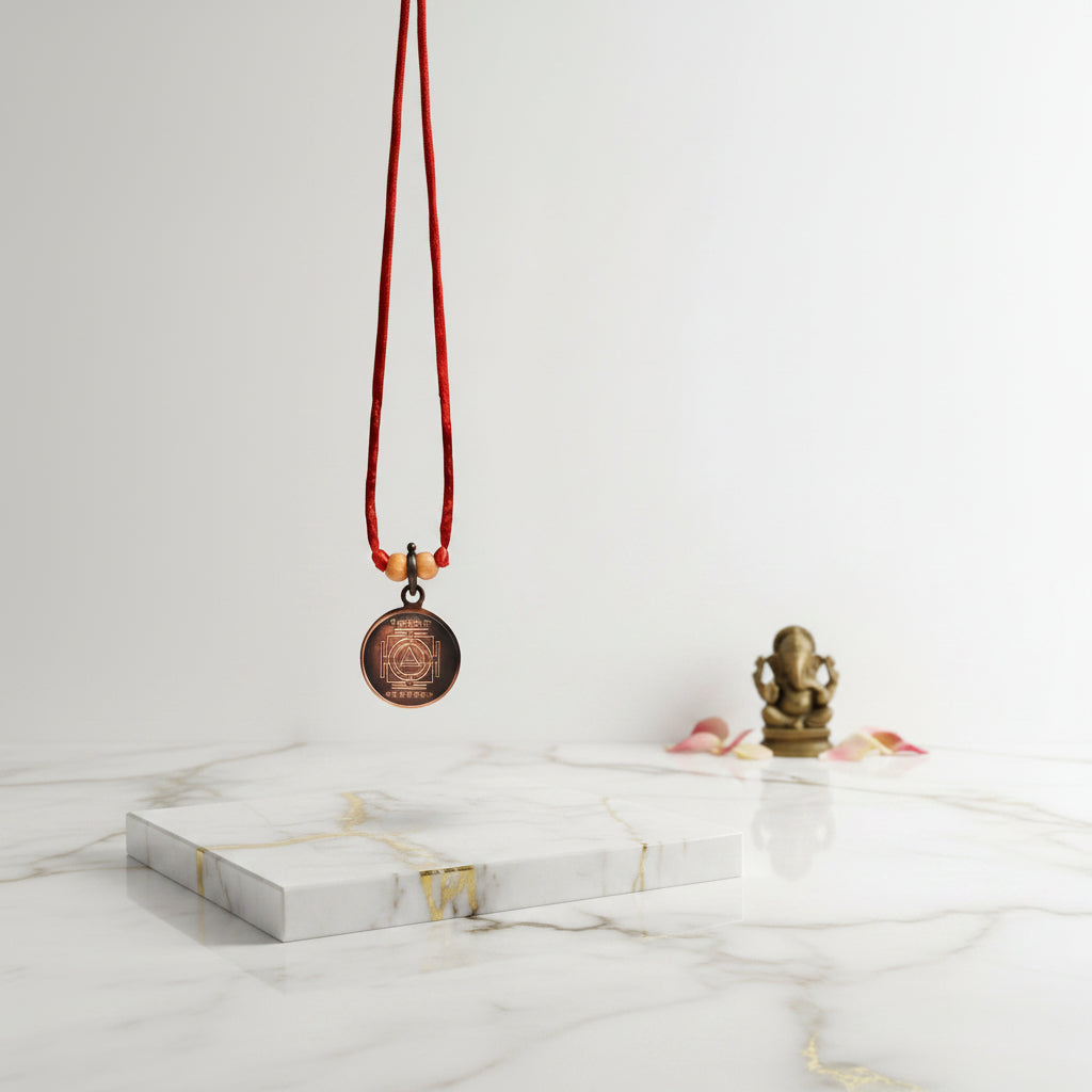 Shree Durga Bisa Yantra Copper Locket-Small-With Thread