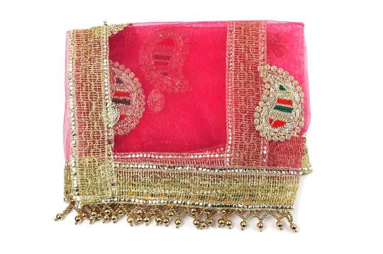 Traditional Netted Mata Ki Chunri-Pink