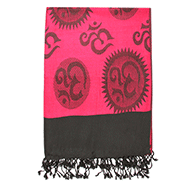 Om Shawl in Soft Jacquard Fabric-Royal Blue