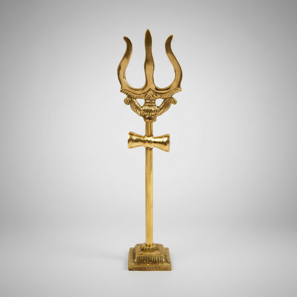 Trishul in Brass-Large