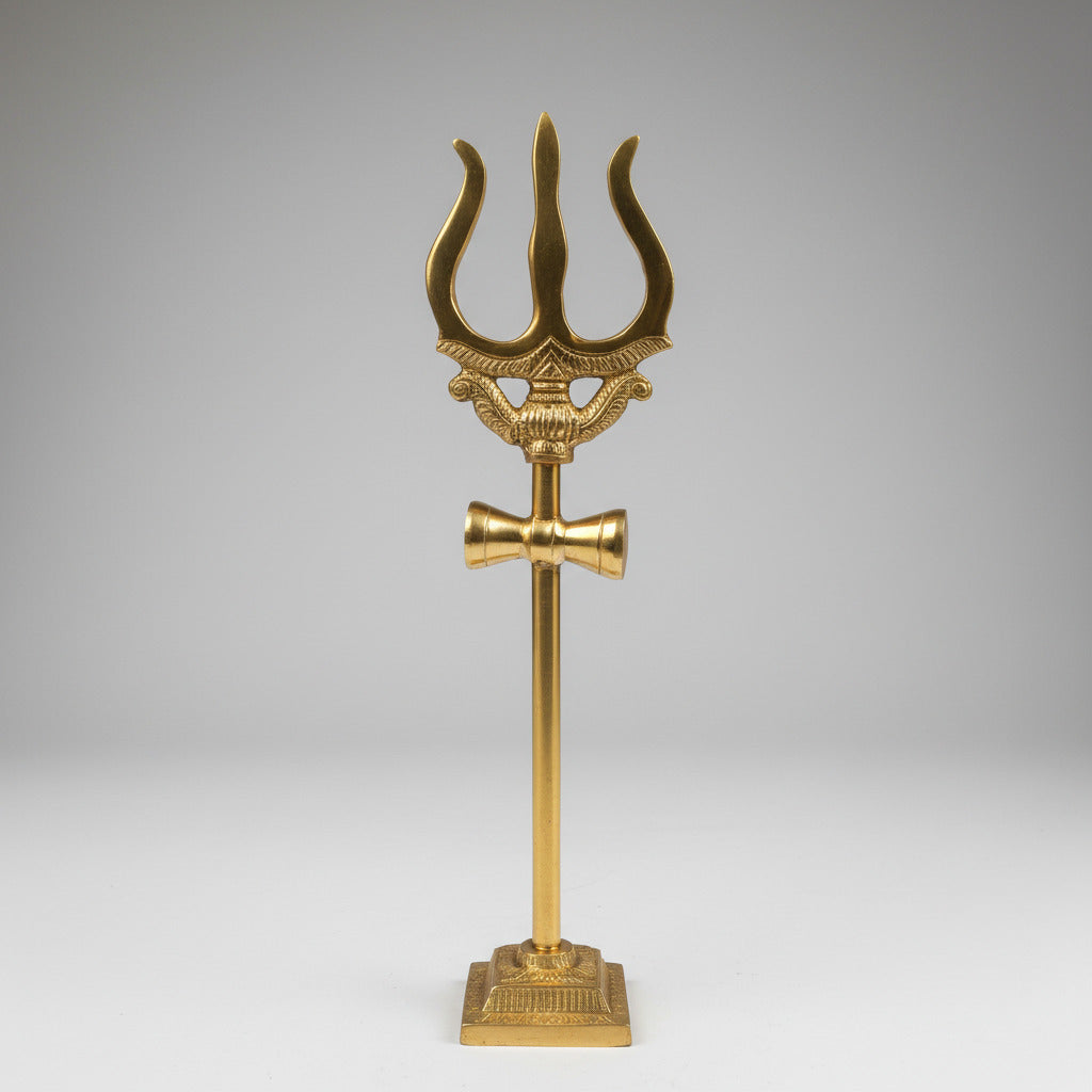 Trishul in Brass-Small