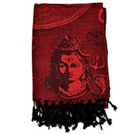 Shiv Parivar Shawl in Soft Jacquard Fabric-Royal Blue