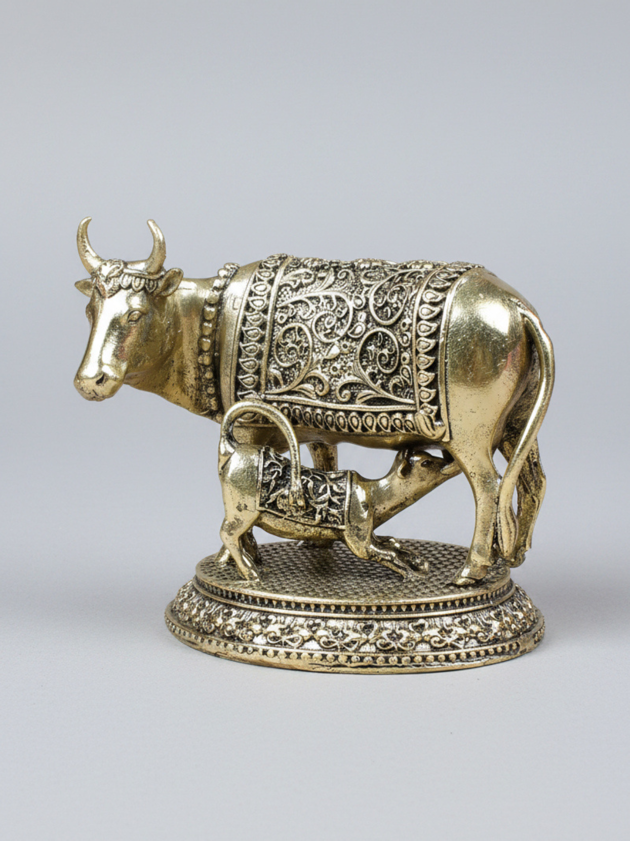 Gaumata with Calf Ashtadhatu Idol Small
