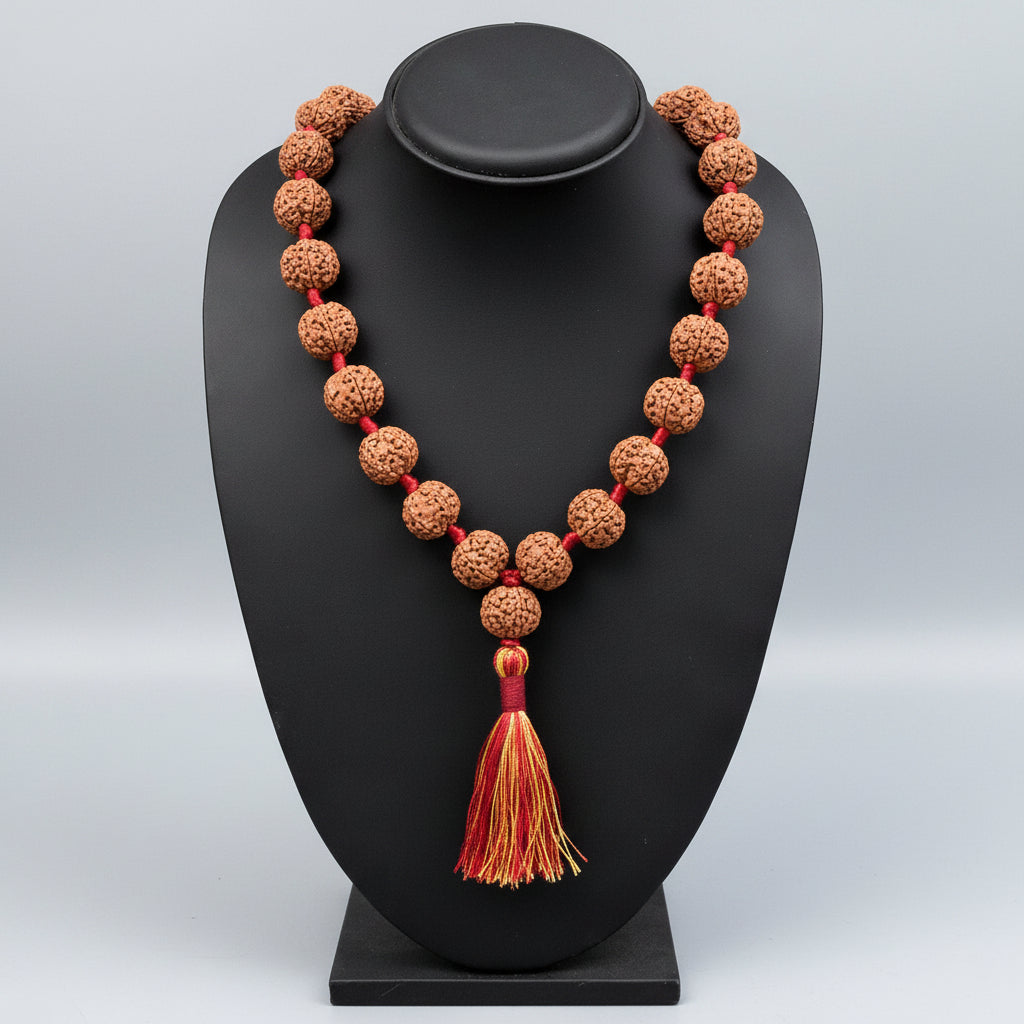 5 Mukhi Nepal Rudraksha Beads Mala - 15 mm