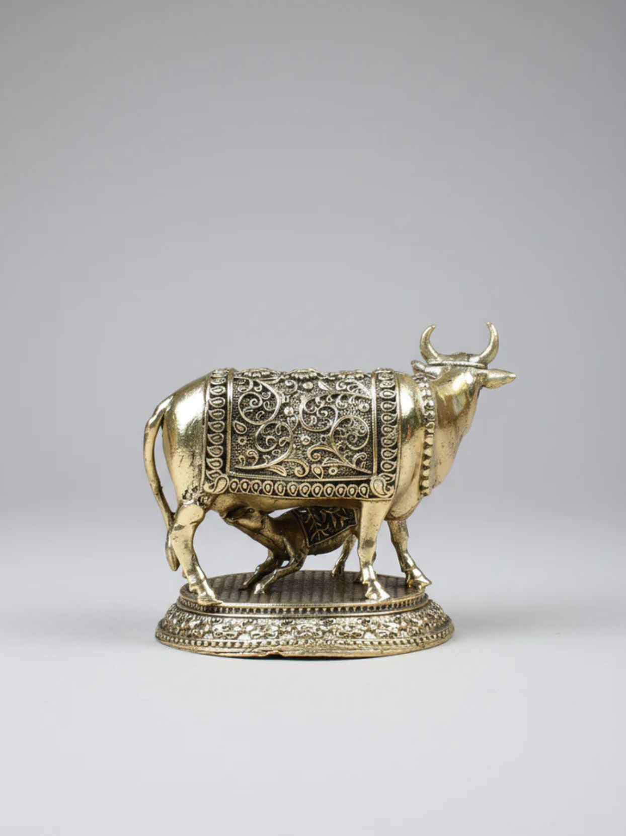 Gaumata with Calf Ashtadhatu Idol
