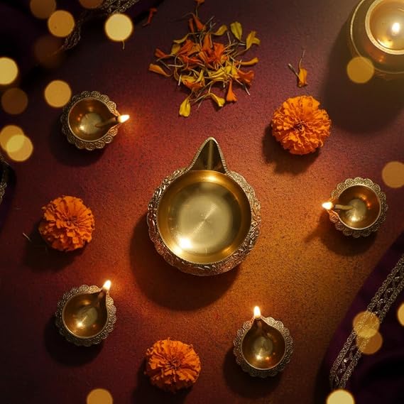 Brass Kuber Diya for Puja