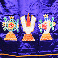 Temple Curtain Venkateshwara Design-Blue