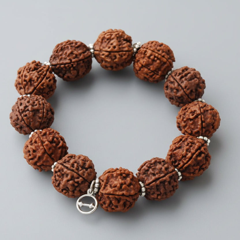 7 Mukhi Mahalaxmi Bracelet-Woolen Spacers