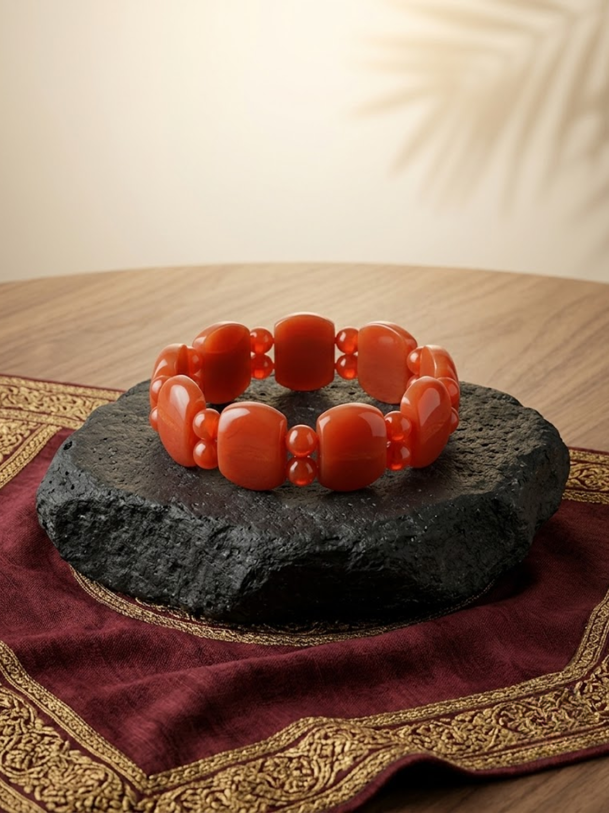 Natural Fancy Red Carnelian Gemstone Bracelet | Healing, Meditation & Positive Energy