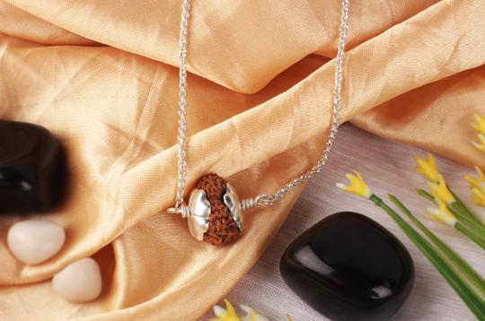 Fortune Pendant (Java)-Small-Silver Caps With Adjustable Thread