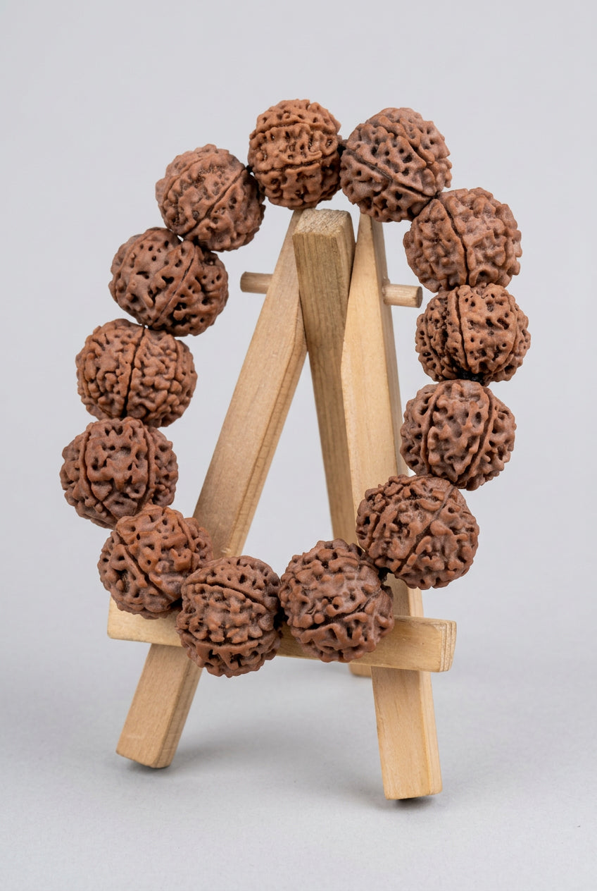6 Mukhi Nepali Rudraksha Bracelet-Regular - ManiMonk