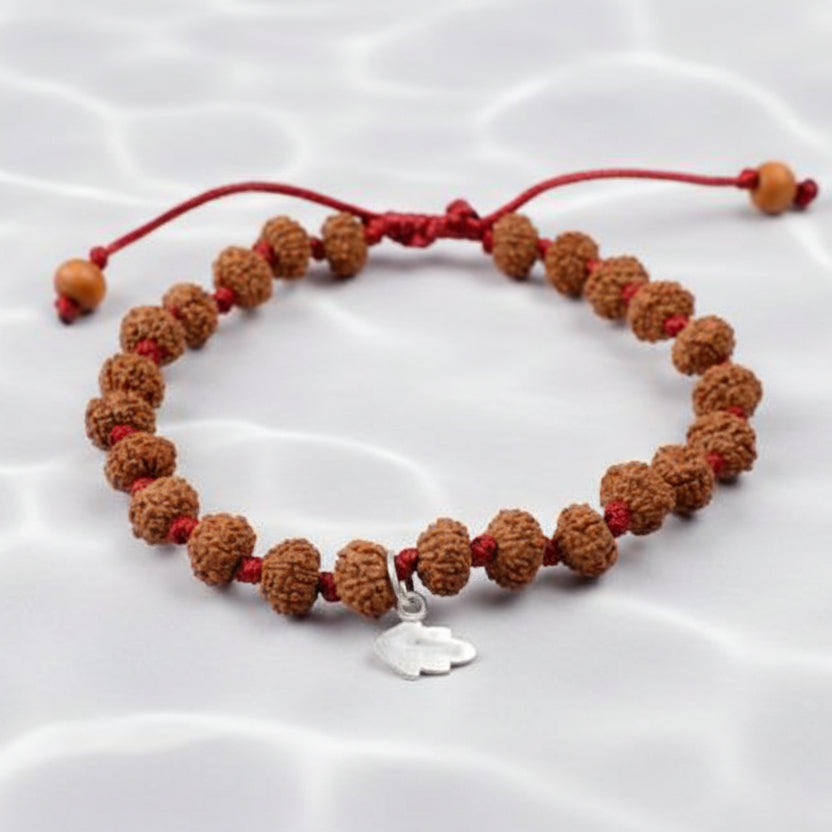 7 Mukhi Mahalaxmi Bracelet From Java In Silk Thread-12 mm