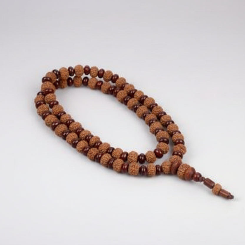 7 Mukhi Mahalaxmi Mala from Java with Red Sandalwood Beads