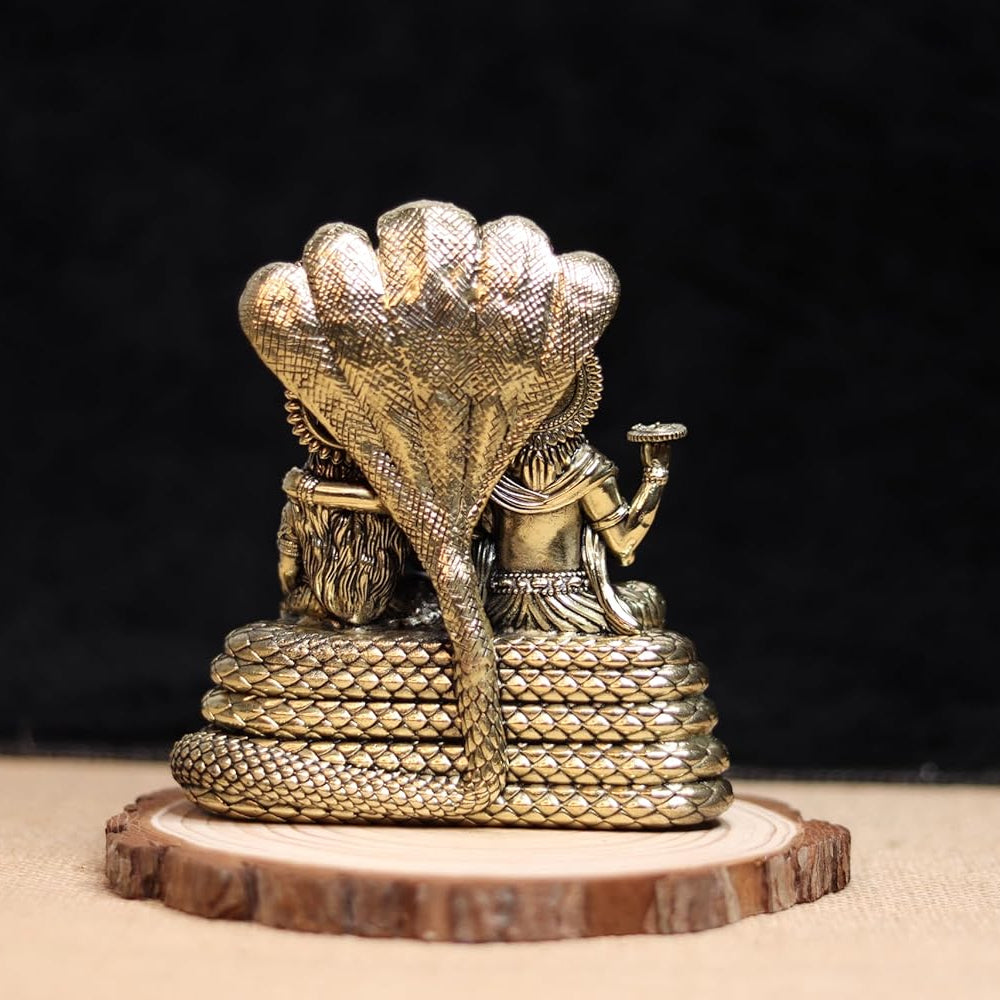 Laxmi Narayan Sitting on Sheshnaag Ashtadhatu Idol