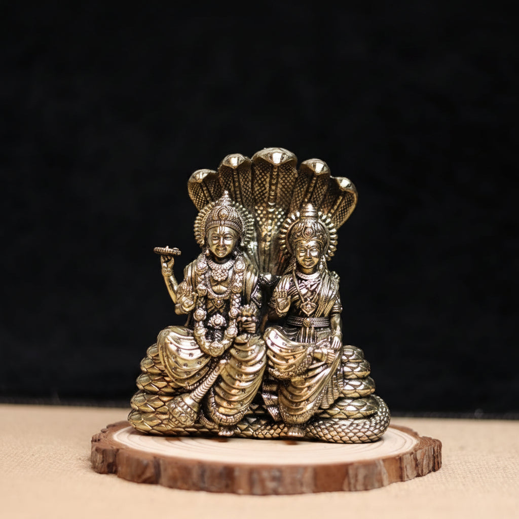Laxmi Narayan Sitting on Sheshnaag Ashtadhatu Idol
