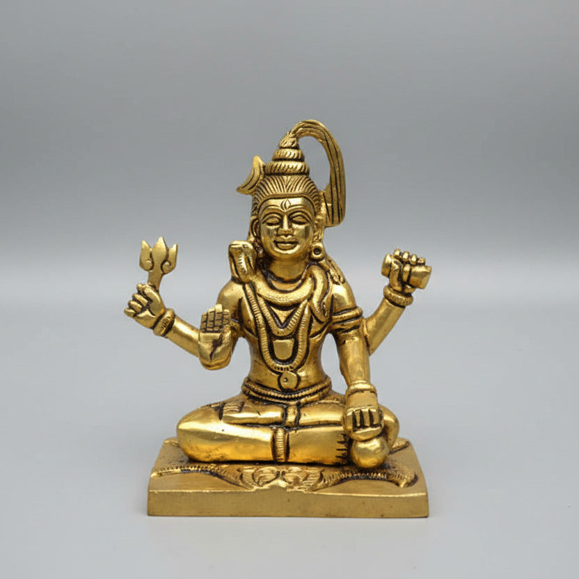 Blessing ShivaAbhaya Mudra) Brass Idol