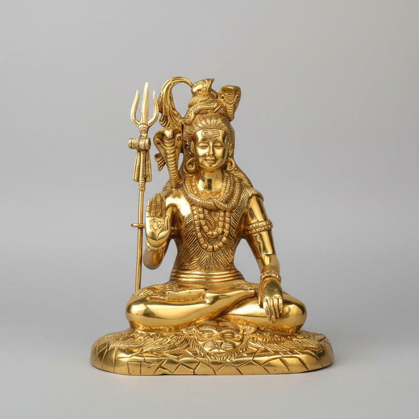 Blessing Shiva Brass Idol