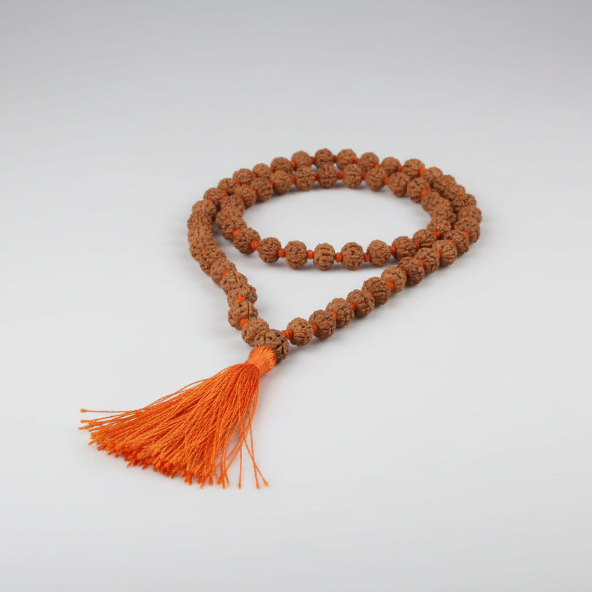 6 Mukhi Semi Chikna Mars Mala - 6 mm