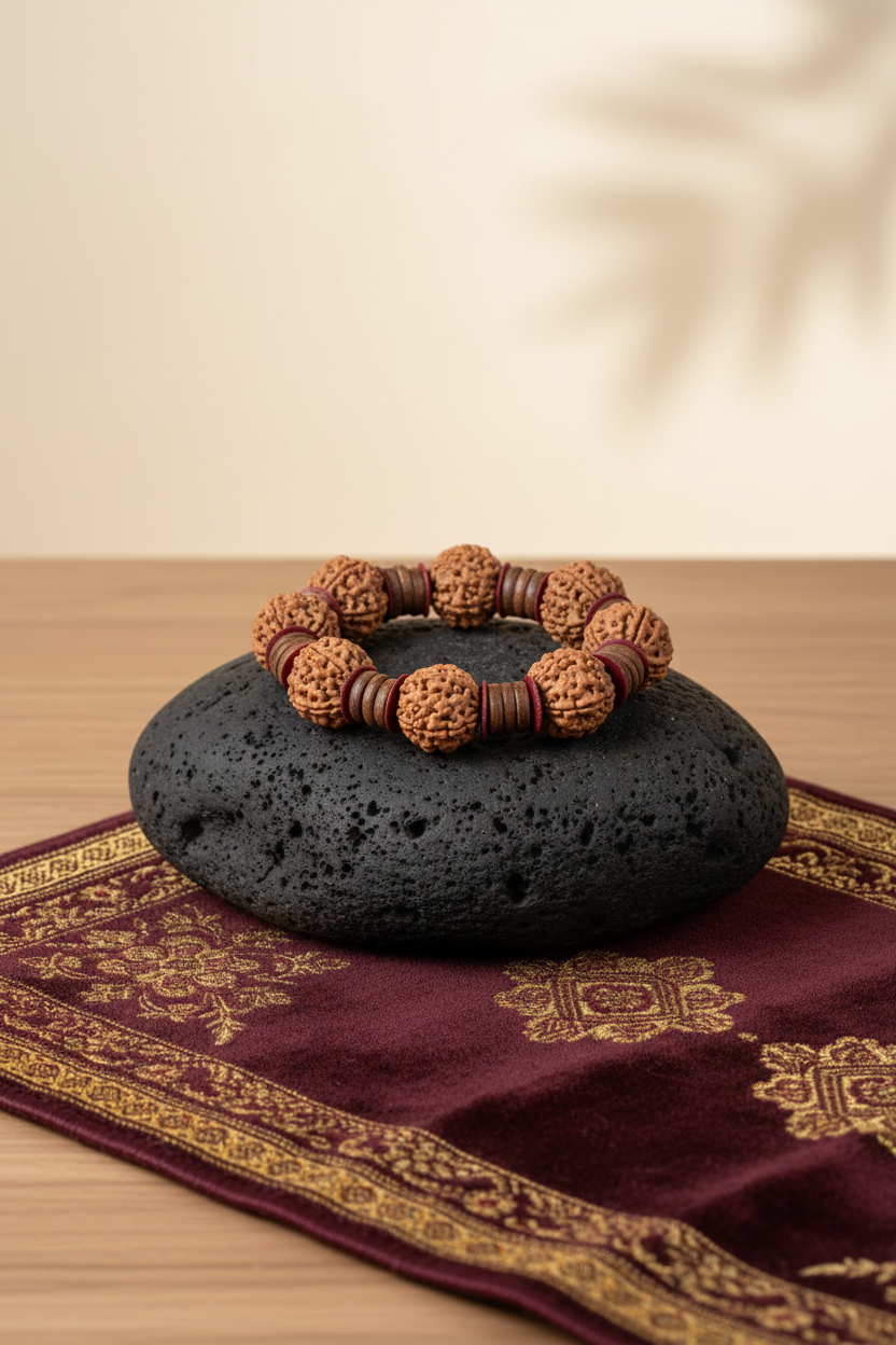 4 Mukhi Nepal Rudraksha Bracelet | Certified Beads for Men & Women