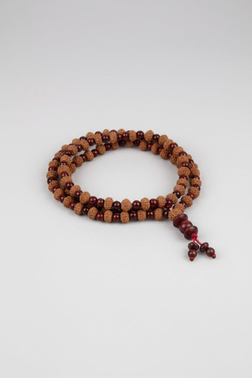 8 mukhi Ganesh Mala from Java with Red Sandalwood Beads