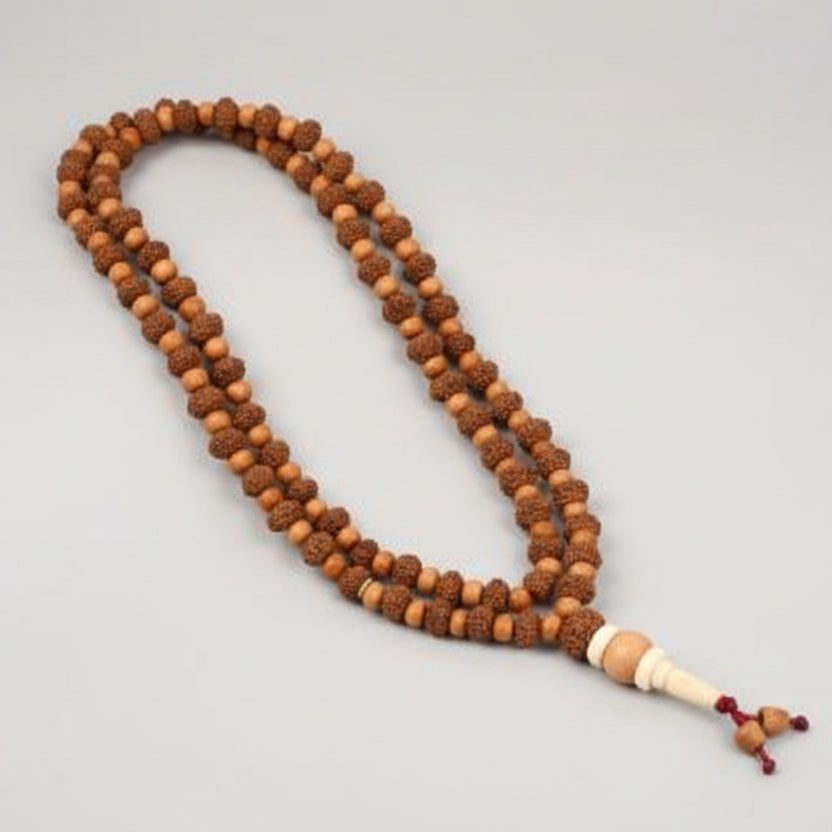 8 Mukhi Ganesh Mala from Java with Sandalwood Beads