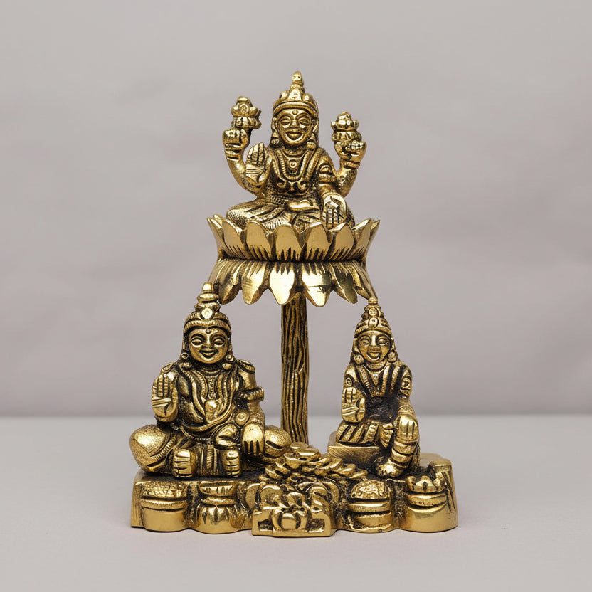 Laxmi Kuber Riddhi Brass Idol