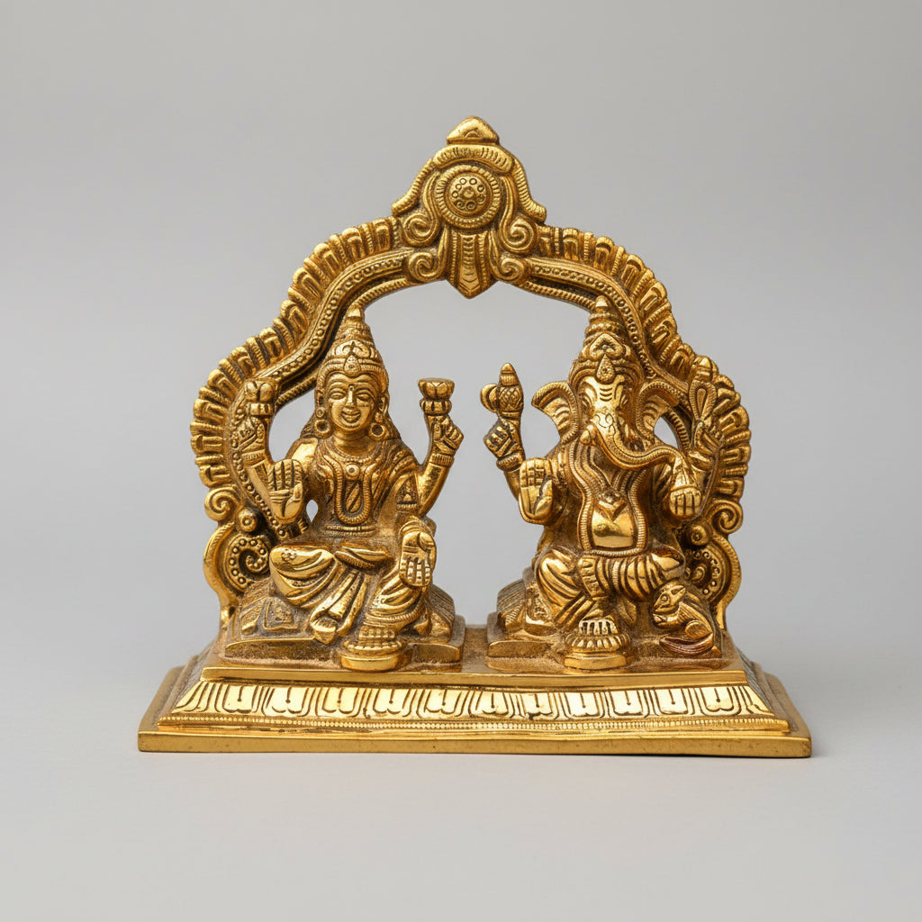 Lakshmi Ganesh Brass Murti