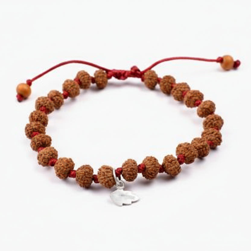 9 Mukhi Durga Shakti Bracelet From Java In Silk Thread-10 mm
