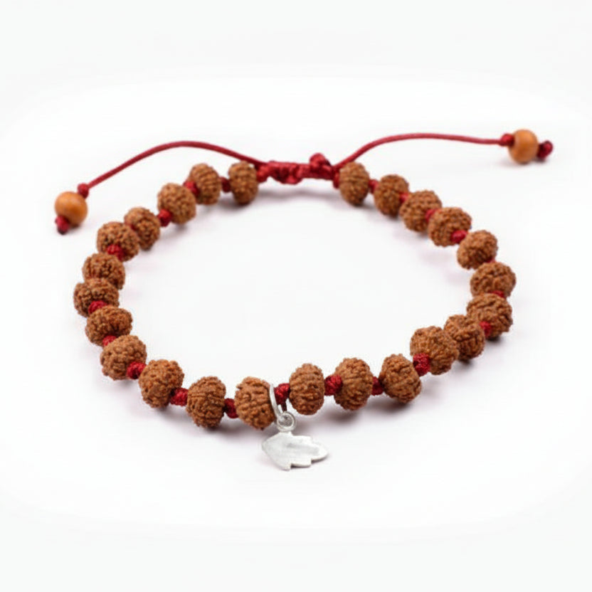 9 Mukhi Durga Shakti Bracelet From Java In Silk Thread-12 mm