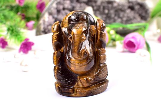 Tiger Eye Ganesh Idol - 137 gms