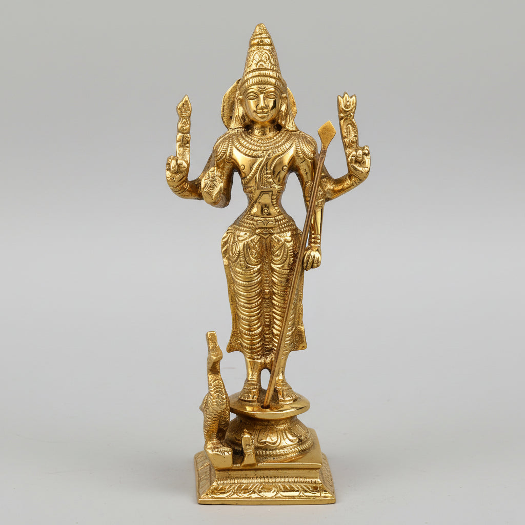 Lord KartikeyaMurugan) with Peacock-Gold Finish