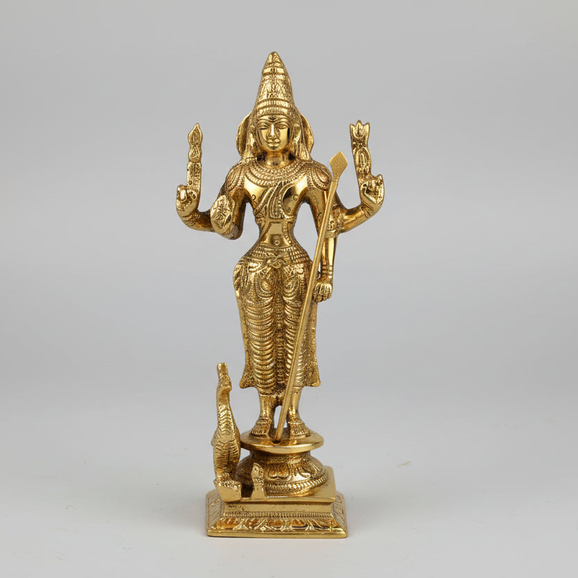 Lord KartikeyaMurugan) with Peacock-Antique Finish