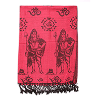Mahadev Shawl in Soft Jacquard Fabric-Blue