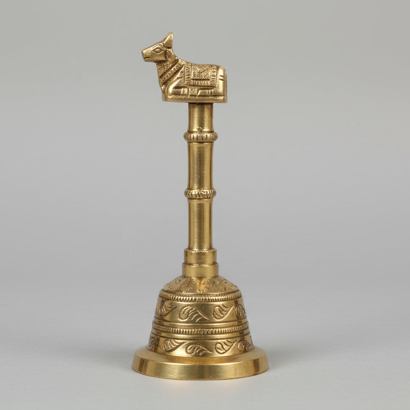 Brass Designer Engraving Nandi Puja Ghanti