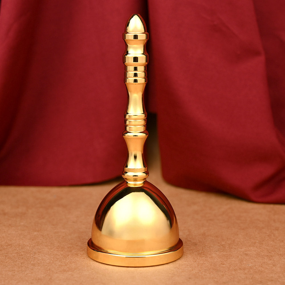 Super Fine Brass Puja Ghanti-Silver Finish