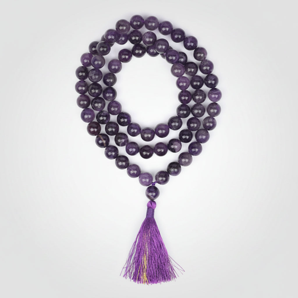 Amethyst Round Beads Mala