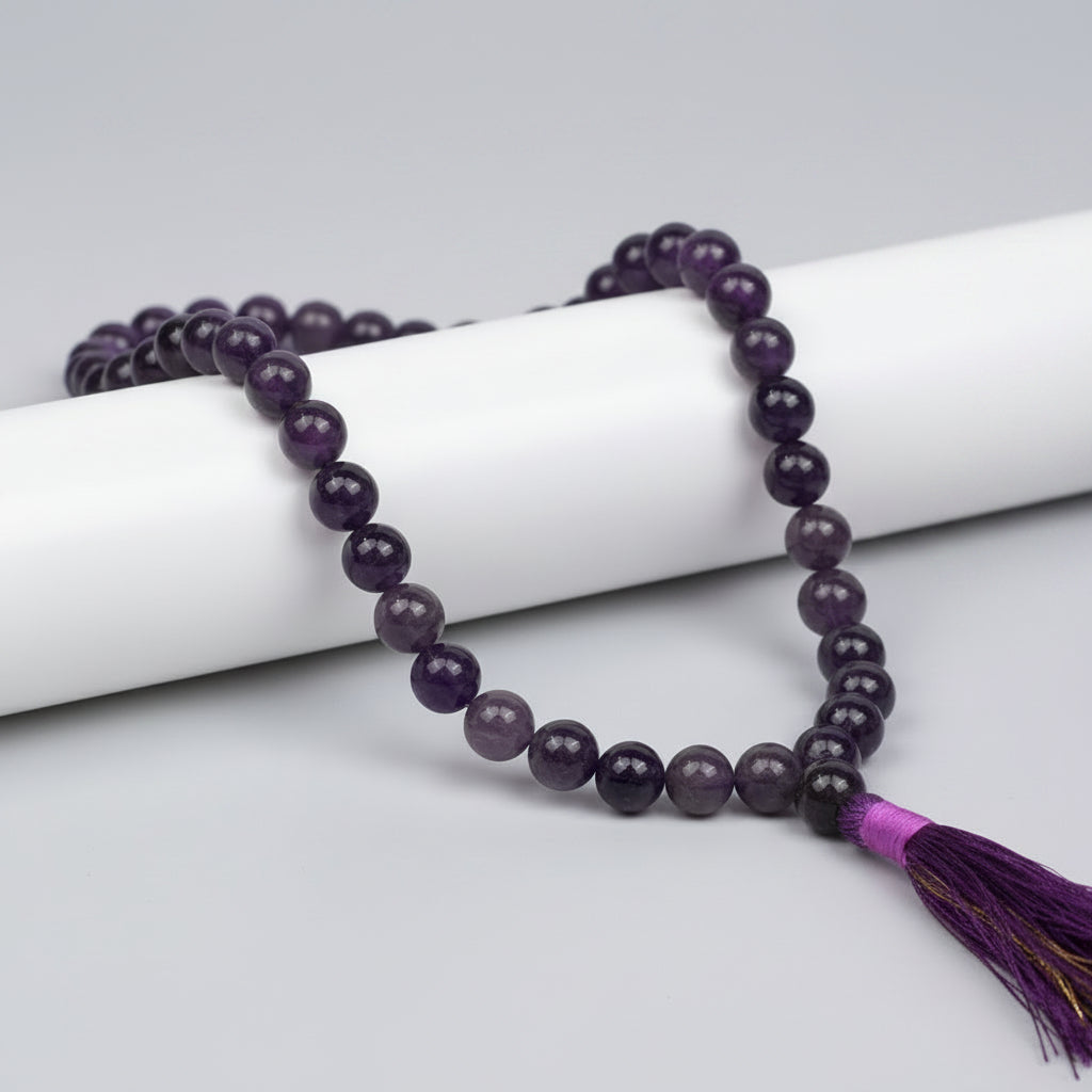 Amethyst Round Beads Mala