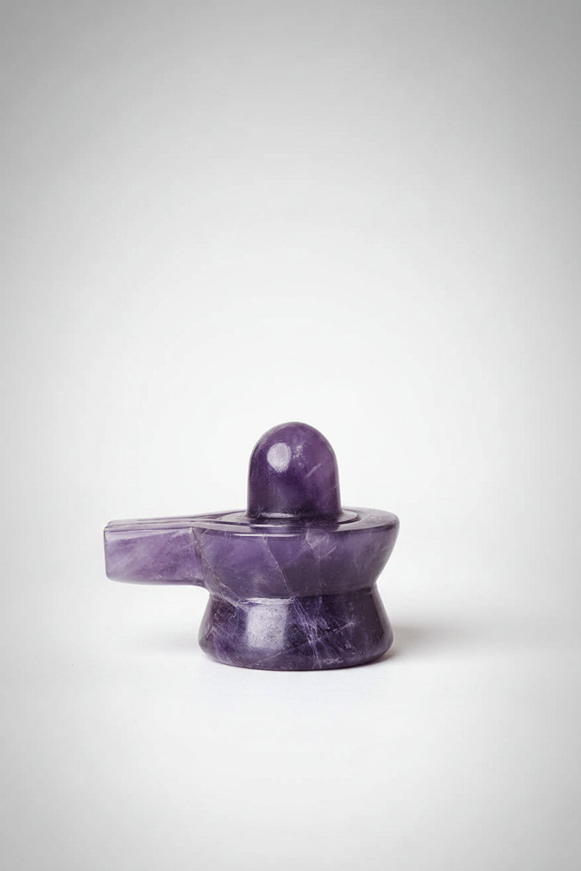 Mani Monk Amethyst Stone Shivling
