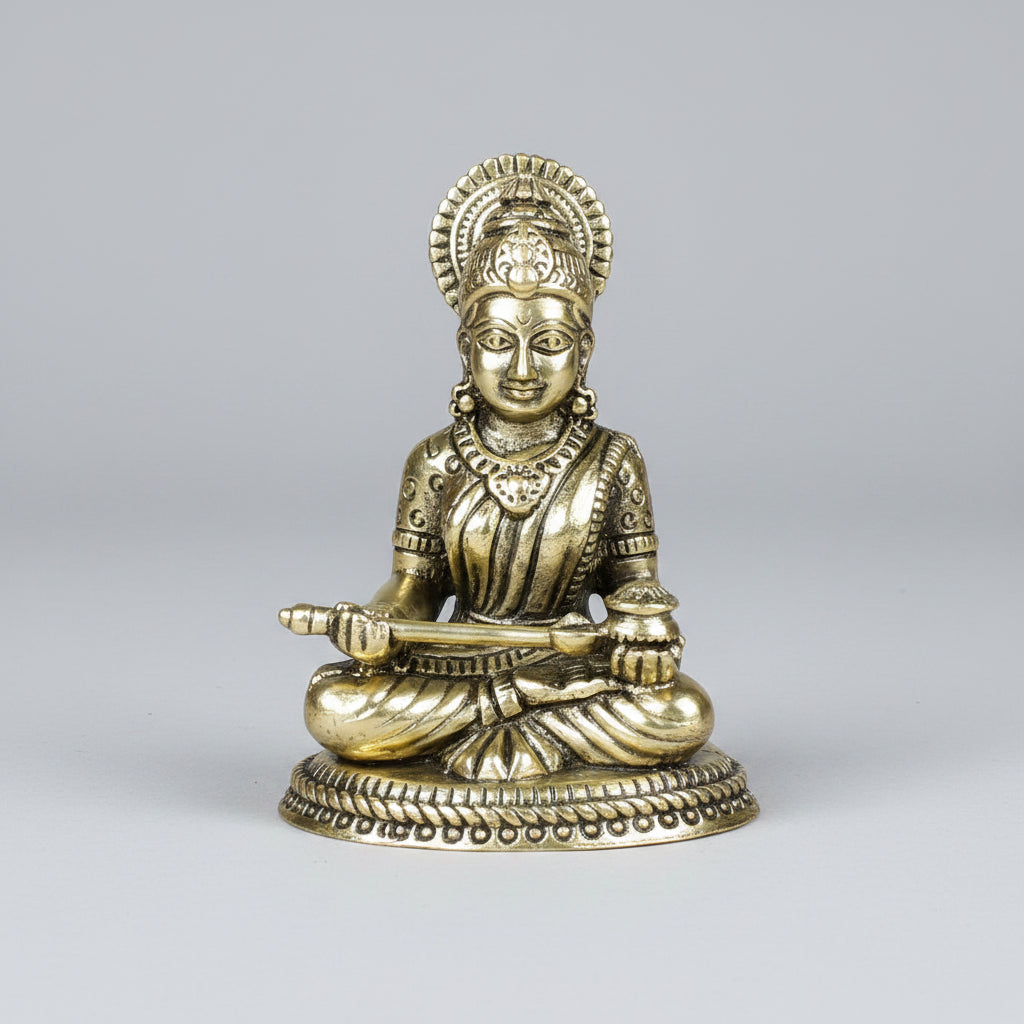 Annapurna Mata Ashtadhatu Idol Goddess of Nourishment and Abundance - ManiMonk
