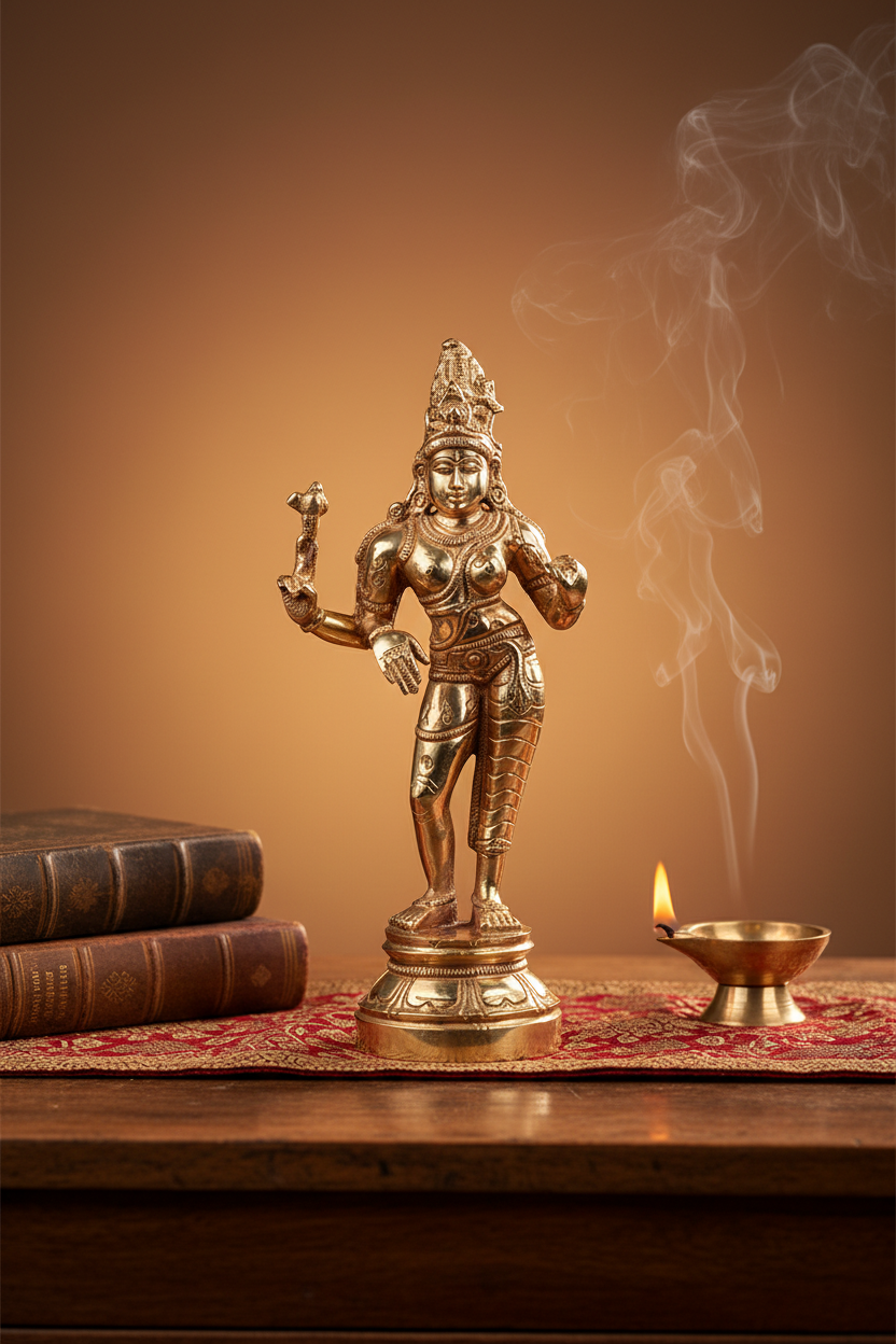 Ardhanareshwar Panchadhatu Idol - Premium Studio Photography
