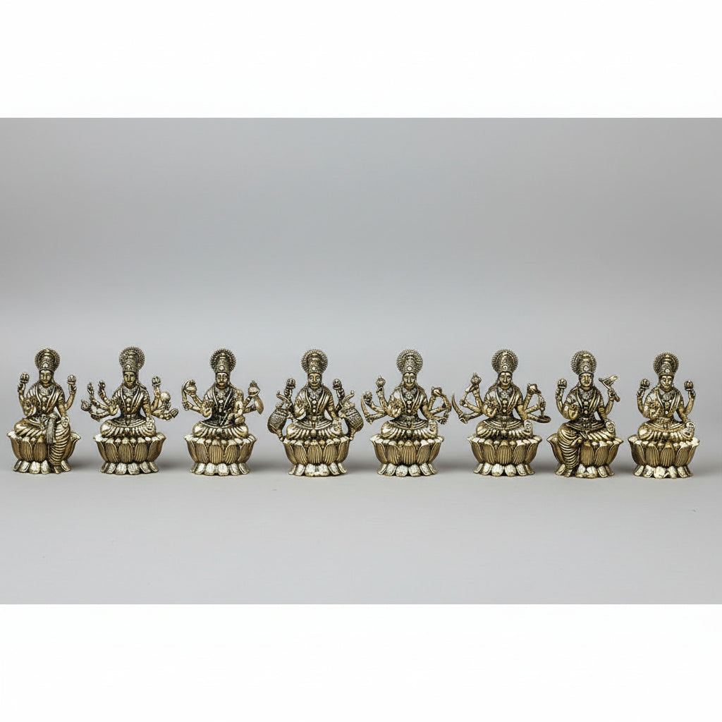 Ashta Lakshmi Ashtadhatu Idols Set