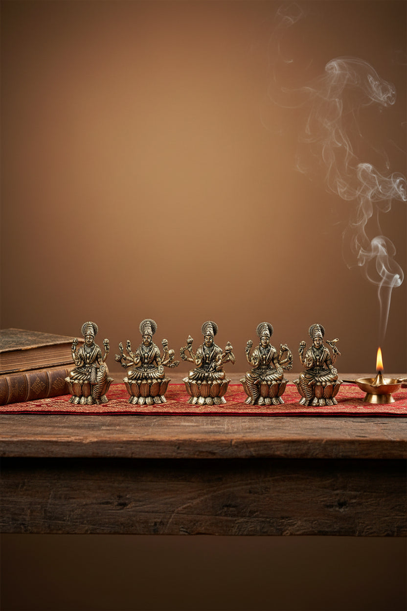Ashta Lakshmi Ashtadhatu Idols Set
