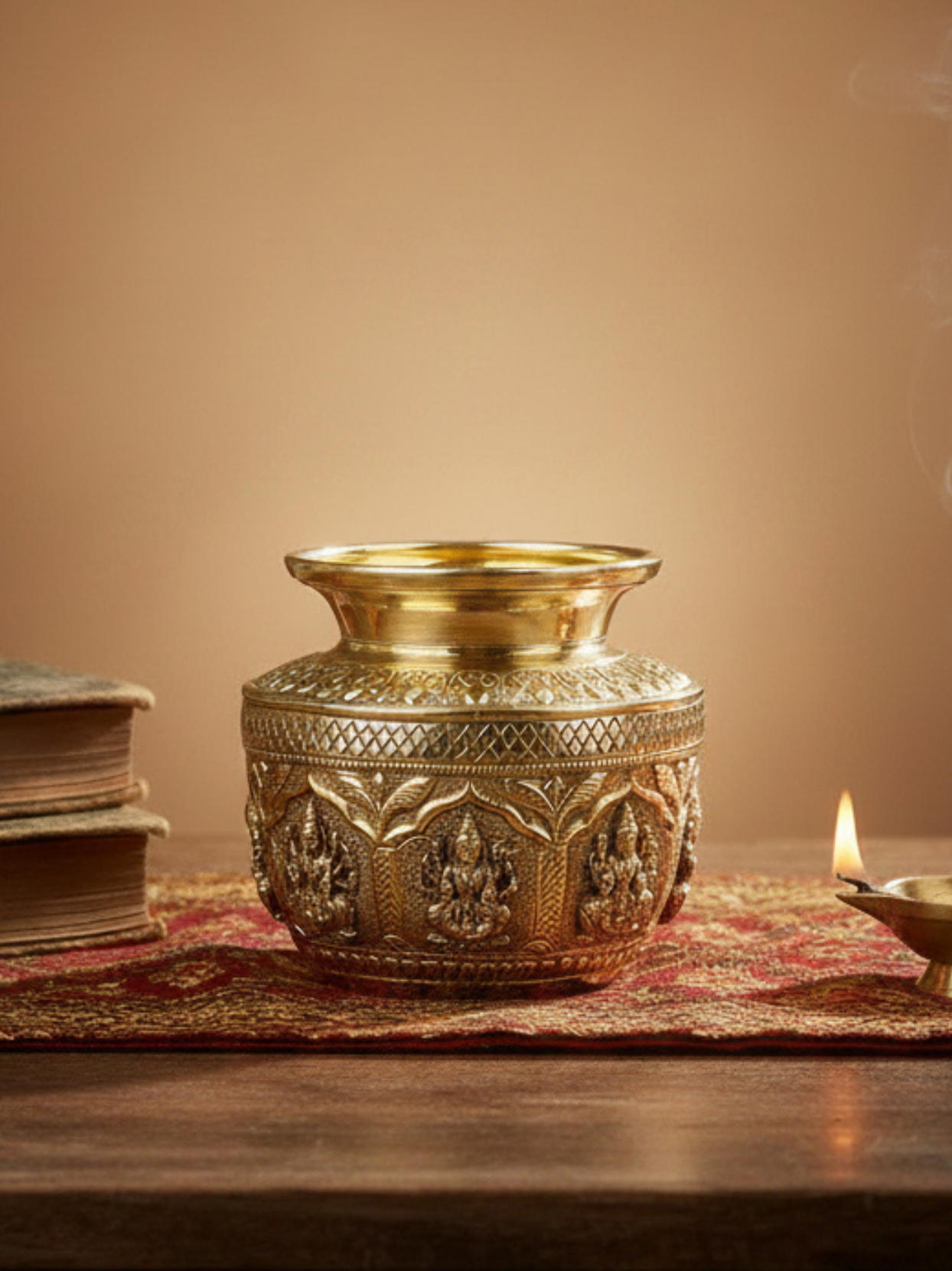 Ashtadhatu Ashta Laxmi Kalash Energised Eight-Form Lakshmi Puja Vessel