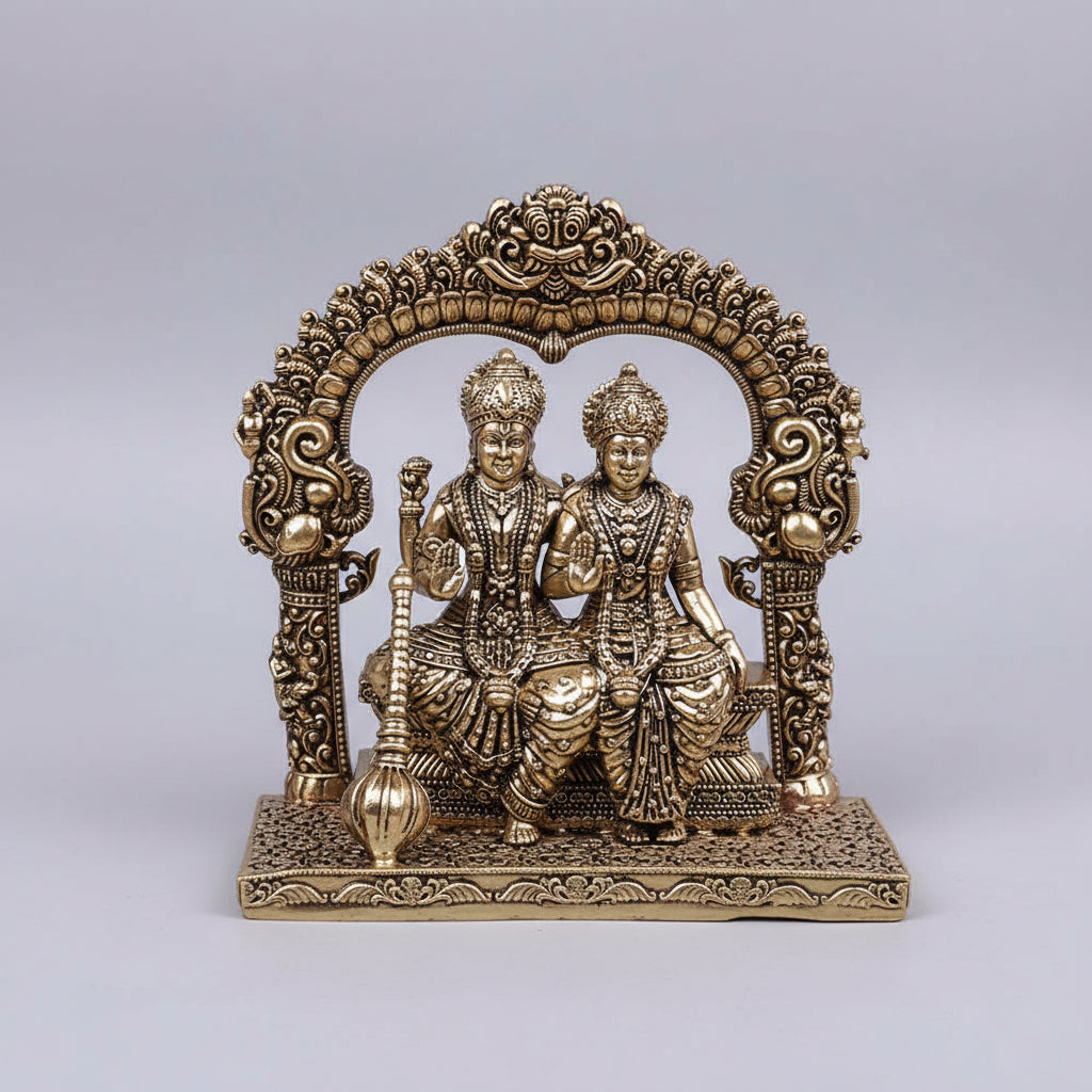 Ashtadhatu Laxmi Narayan Sitting on Sinhasan x Keerti Mukh Arch