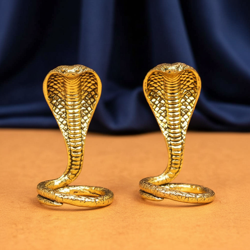 Ashtadhatu Naag Nagin Set (Pair of Snakes)-Small
