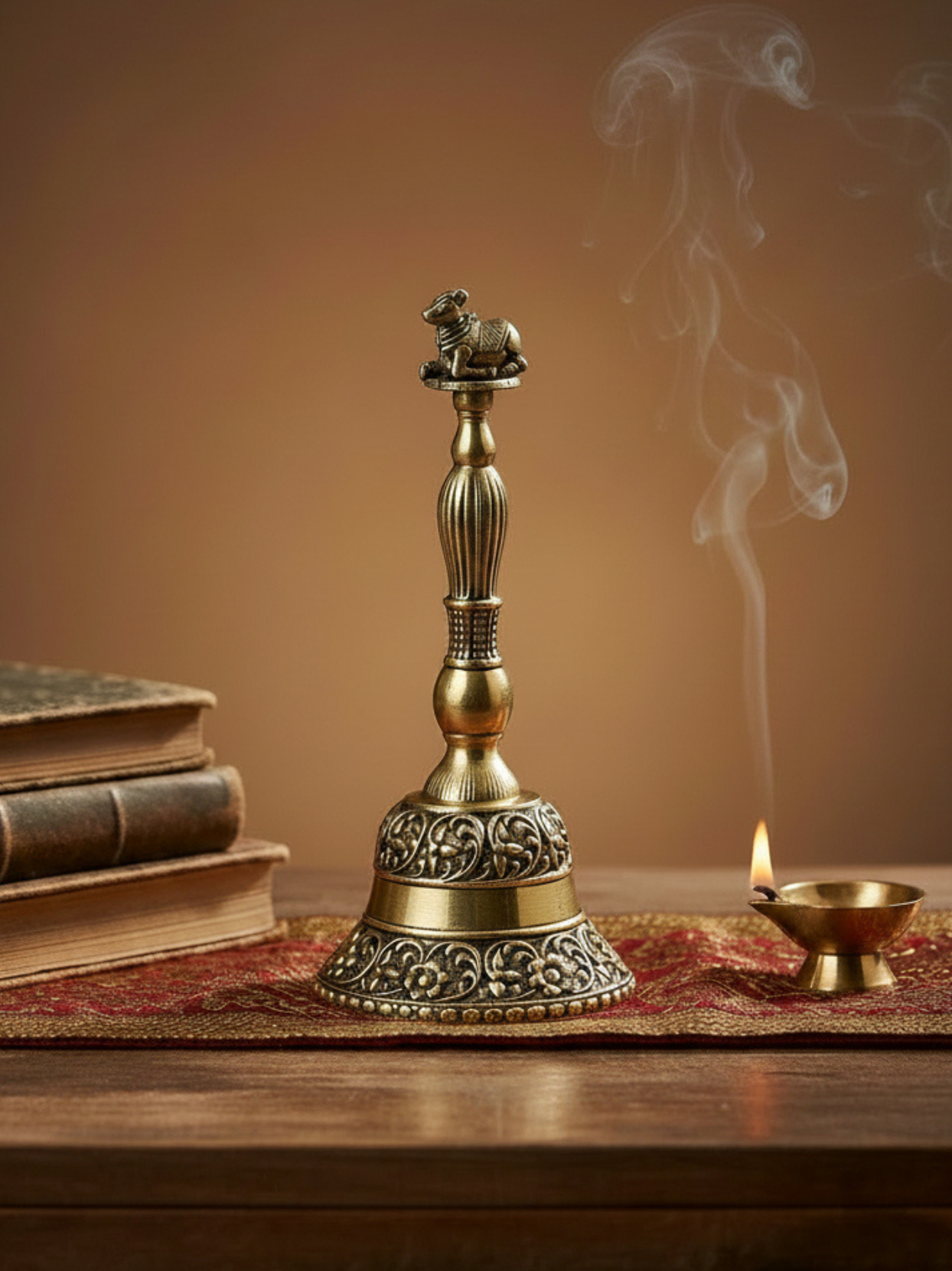 Ashtadhatu Nandi Puja Ghanti | Energised Sacred Nandi Bell for Shiva Puja