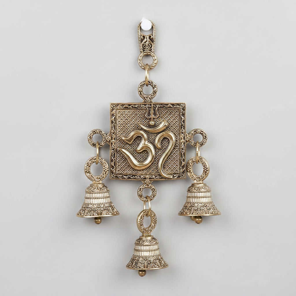 Ashtadhatu OM Swastik Door Hanging Bells