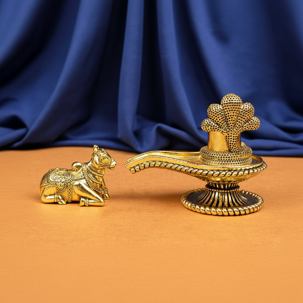 Ashtadhatu Shivling Nandi Set-Small