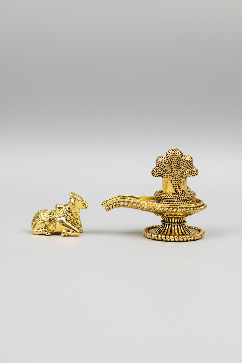 Ashtadhatu Shivling Nandi Set – Small - ManiMonk