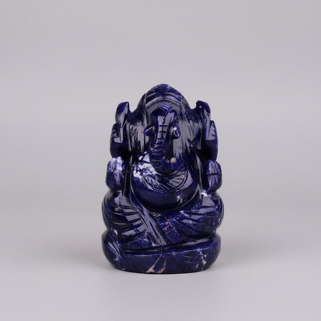 Blue Sodalite Ganesha Idol - 209 gms